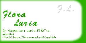 flora luria business card